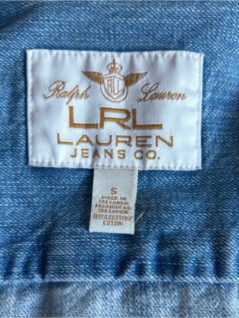 Ralph Lauren Blue Denim Cotton Classic Jacket size S - Picture 11 of 13